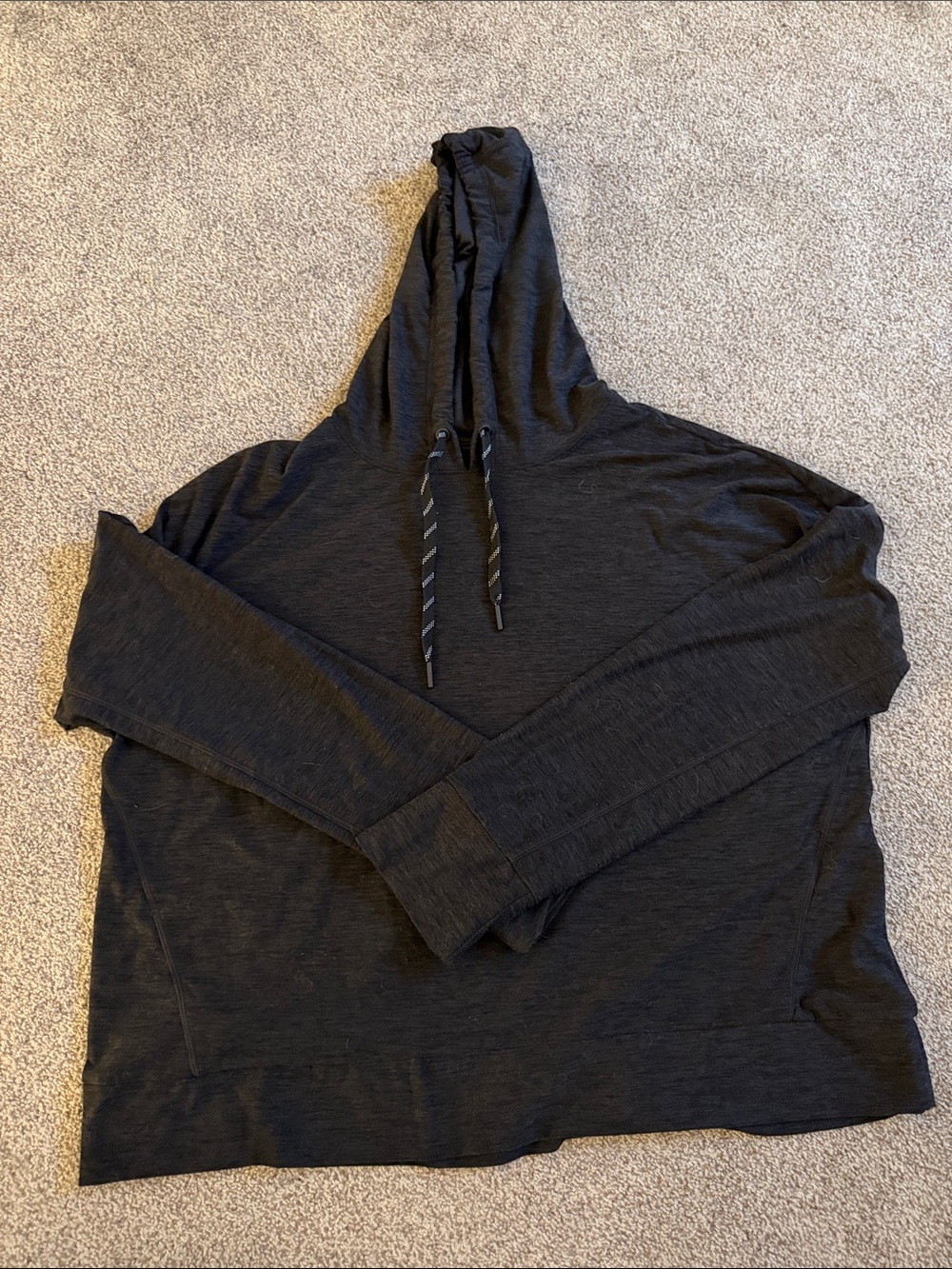 Everyday Black Hooded Pullover Sweatshirt